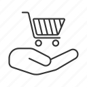 basket, commerce, hand, purchase, shopping, store, trolley 