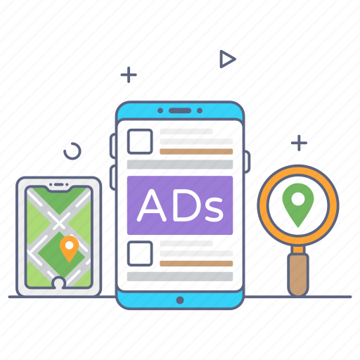 Local seo, mobile ad, mobile advertisement, mobile publicity, search location icon - Download on Iconfinder