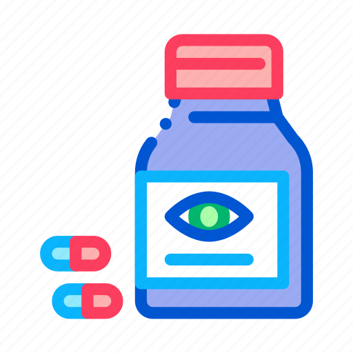 Active, biologically, bottle, eyes, medication, pills, supplement icon - Download on Iconfinder