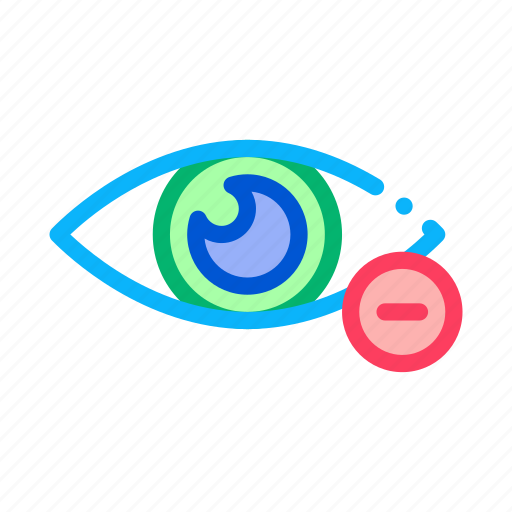 Concept, diopter, eye, mark, minus, myopia, vision icon - Download on Iconfinder