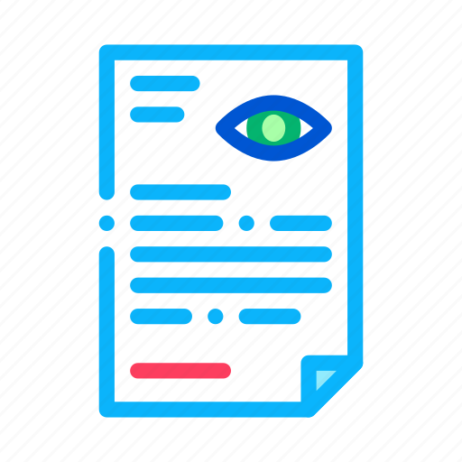 Disease, document, eye, file, history, medical, paper icon - Download on Iconfinder