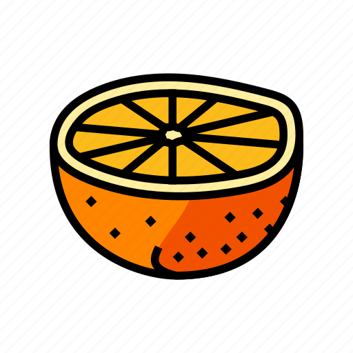 Cut, juicy, orange, citrus, fresh, slice icon - Download on Iconfinder