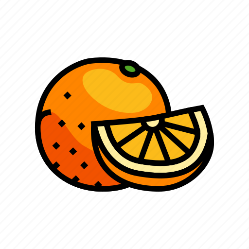 Orange, cut, ripe, harvest, citrus, fresh icon - Download on Iconfinder