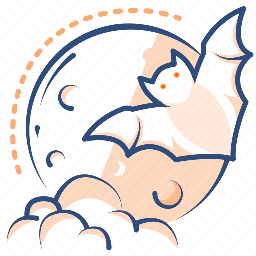 Bat, halloween, horror, moon icon - Download on Iconfinder