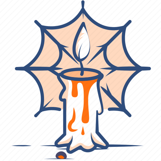 Candle, candles, halloween, spider, web icon - Download on Iconfinder