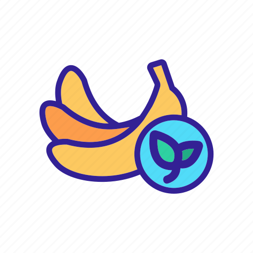 Banana, contour, exotic, foods, natural, organic icon - Download on Iconfinder