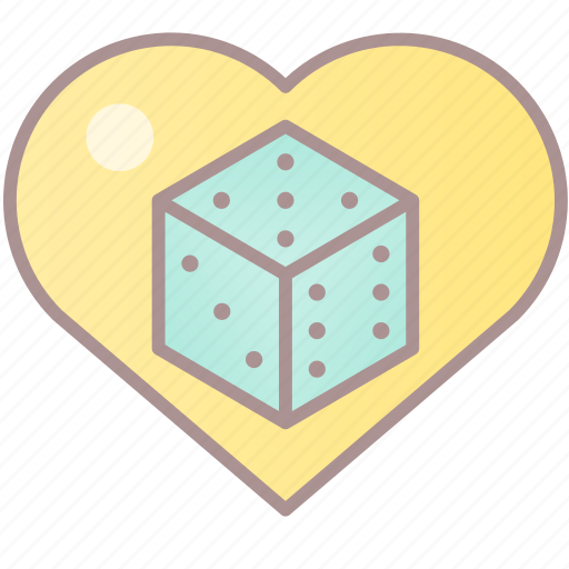 D6, dice, heart, roleplay, rpg icon - Download on Iconfinder