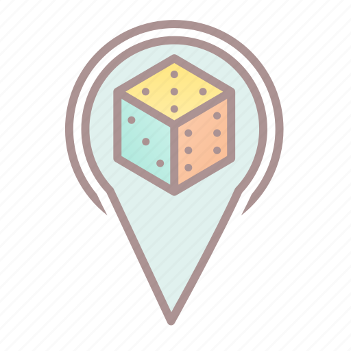 D6, dice, location, roleplay, rpg icon - Download on Iconfinder