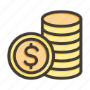 coins, money, currency, finance, dollar