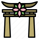gate, oriental, spa, japan, torii