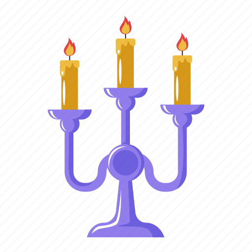 Candelabra, candle, decoration, light, candlestick, diwali, festival of lights sticker - Download on Iconfinder