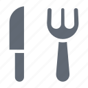 dish, knife, fork, food, restaurant, kitchen
