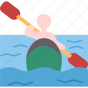 canoeing, kayak, lake, adventure, vacation