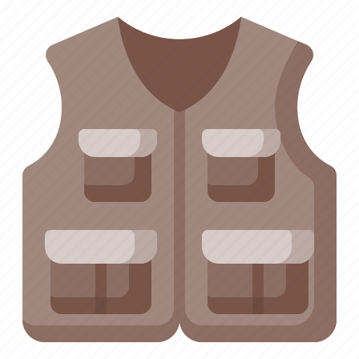 Vest, fishing, safari vest, camping, outdoor, adventure, fashion icon - Download on Iconfinder