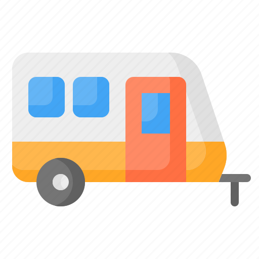 Caravan, camper, camping, van, trailer, travel, transportation icon - Download on Iconfinder