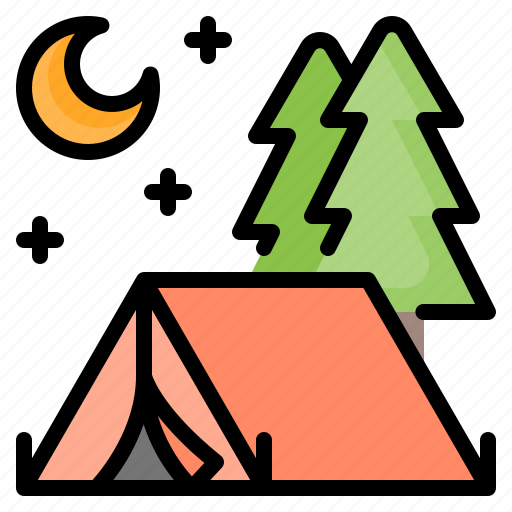 Camping, camp, tent, scout, hiking, nature, outdoor icon - Download on Iconfinder