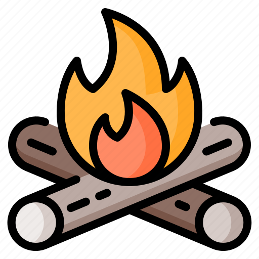 Bonfire, campfire, fire, firewood, fireplace, flame, camping icon - Download on Iconfinder
