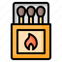 matches, match, box, stick, fire, flame, camping