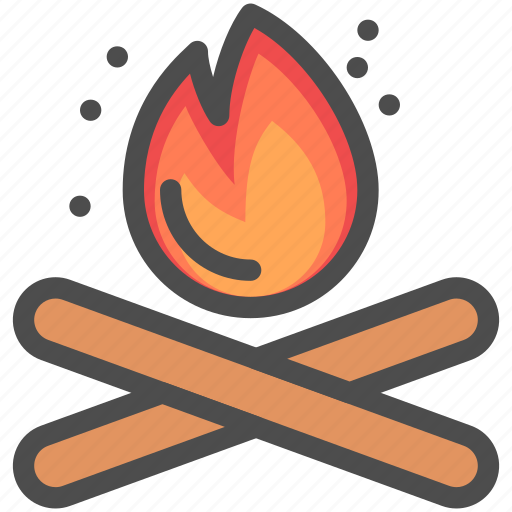 Camping, cooking, fire, flamable, flame, frie, place icon - Download on Iconfinder