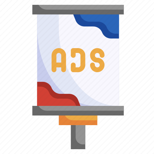 Banner, roll, up, standee, marketing, advertising icon - Download on Iconfinder