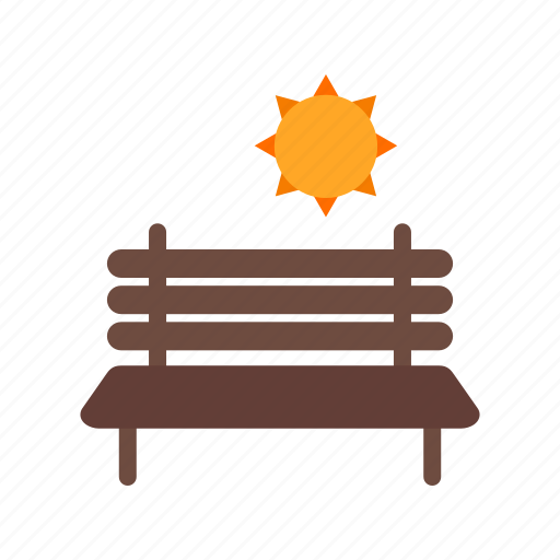 Bench, chair, outdoor, park, seat, view, wooden icon - Download on Iconfinder