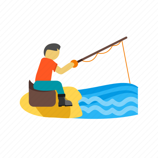 Fisherman, fishing, lake, landscape, nature, river, water icon - Download on Iconfinder