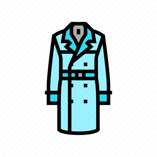 Trench, outerwear, male, clothing, casual, fashion icon - Download on Iconfinder
