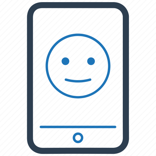 Emoji, feedback, mobile, smile icon - Download on Iconfinder