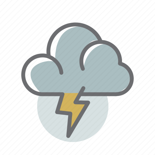 Weather, cloud, storm, thunder, lightning icon - Download on Iconfinder