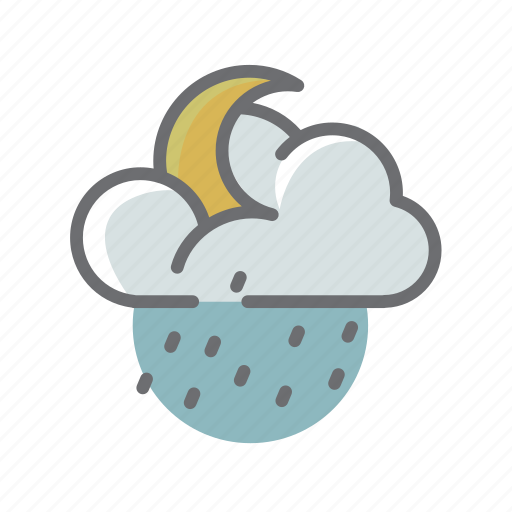 Weather, cloud, night, moon, snow icon - Download on Iconfinder