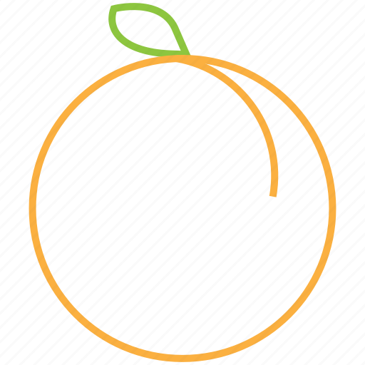 Food, fruit, outline, peach icon - Download on Iconfinder
