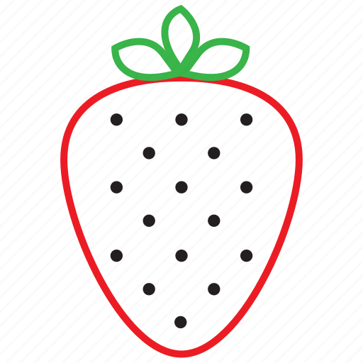 Food, fruit, outline, strawberry icon - Download on Iconfinder