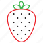 food, fruit, outline, strawberry 