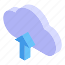 outsource, upload, cloud, isometric