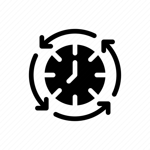 Efficiency, circular, arrows, time, clock icon - Download on Iconfinder