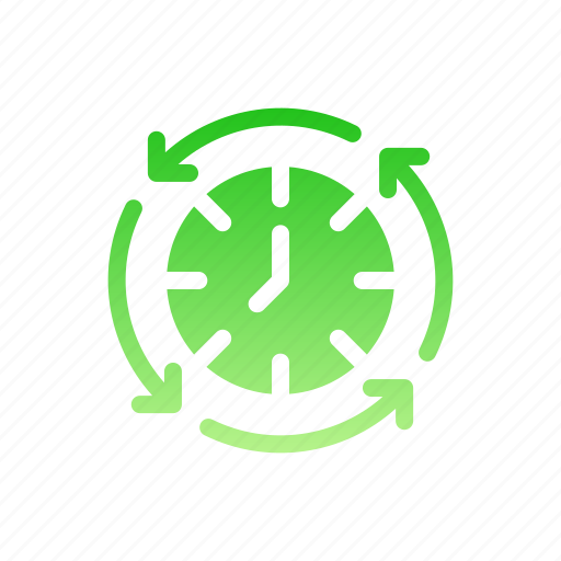 Efficiency, circular, arrows, time, clock icon - Download on Iconfinder