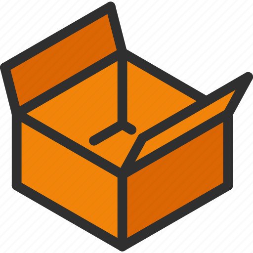 Box, cardboard, isometric, open, package icon - Download on Iconfinder
