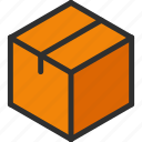 box, cardboard, cube, isometric, package, square