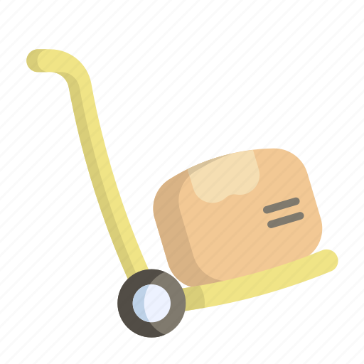 Package, delivery, trolley, cart, shop, market, grocery icon - Download on Iconfinder