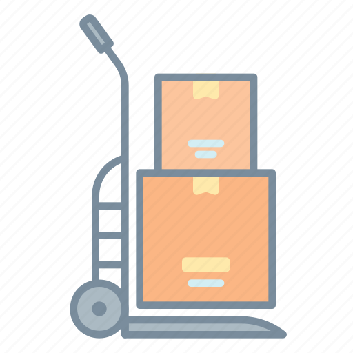 Sack truck, trolley, package, boxes icon - Download on Iconfinder