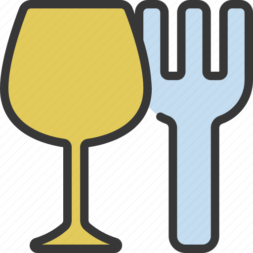 Fork, and, glass, logistics, cutlery, label icon - Download on Iconfinder