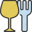 fork, and, glass, logistics, cutlery, label 