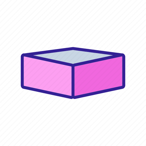 Box, contour, object, packaging icon - Download on Iconfinder
