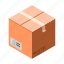 box, cardboard, closed, delivery, fragile, isometric 