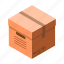box, cardboard, carton, delivery, isometric, label 