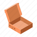box, carton, isometric, package, shoe, template