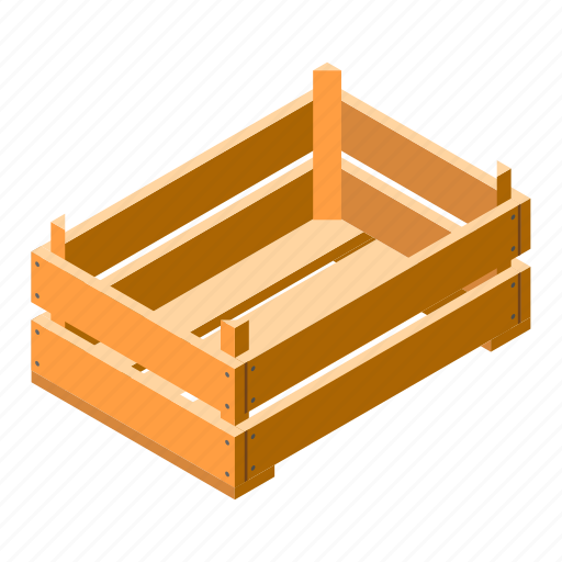 Crate, box, case, wooden, isometric, wood icon - Download on Iconfinder