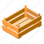 crate, box, case, wooden, isometric, wood 