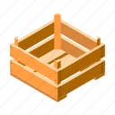 box, crate, isometric, package, parcel, small