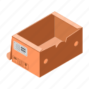 box, business, carton, delivery, handly, isometric